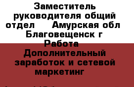 Заместитель руководителя(общий отдел). - Амурская обл., Благовещенск г. Работа » Дополнительный заработок и сетевой маркетинг   